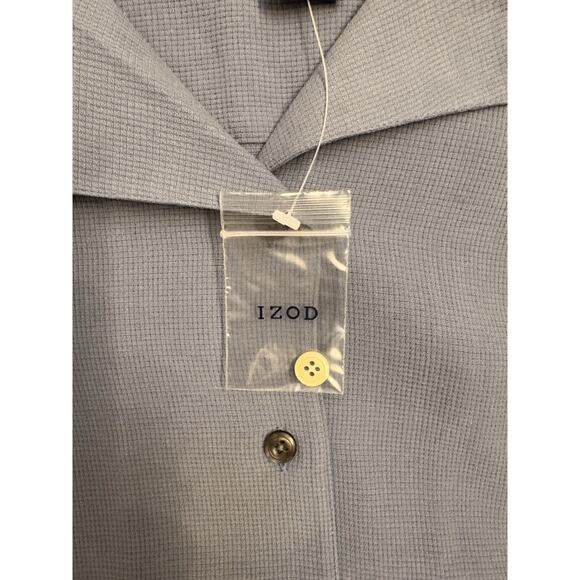 IZOD Women's Blue Washable Silk Short Sleeve Camp Shirt Size XXL Lightweight - Picture 3 of 5